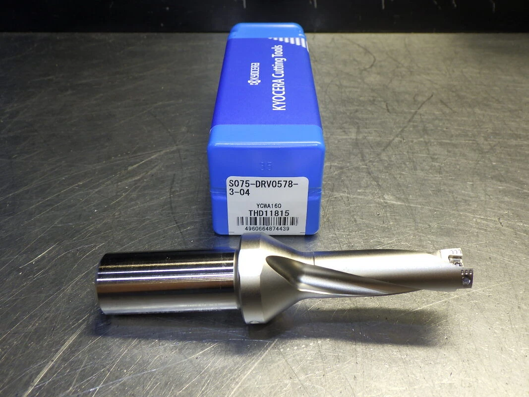 Kyocera 0.5781" Coolant Thru 3xD DRV Indexable Drill S075-DRV0578-3-04 (LOC3581)