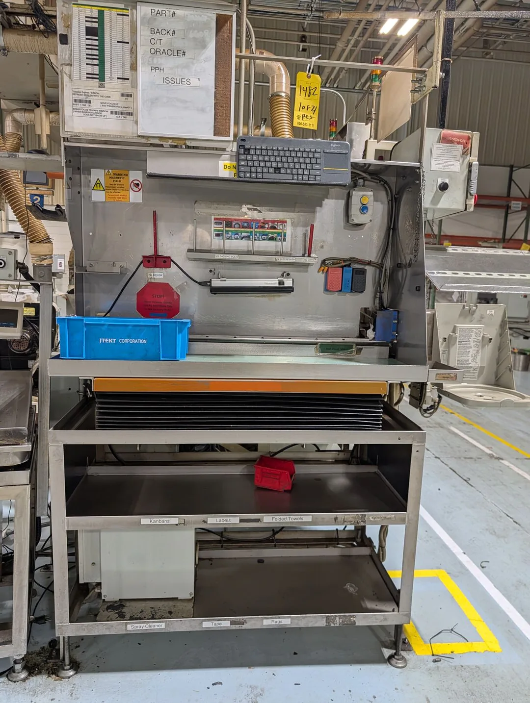 (2) Visual Inspection Tables W/ (2) Touchscreen Modules & (2) Acer Monitors