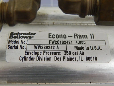 Used SCHRADER BELLOWS _UNKNOWN_ Pneumatic Cylinders Texas US | OCO Industrial #1570119