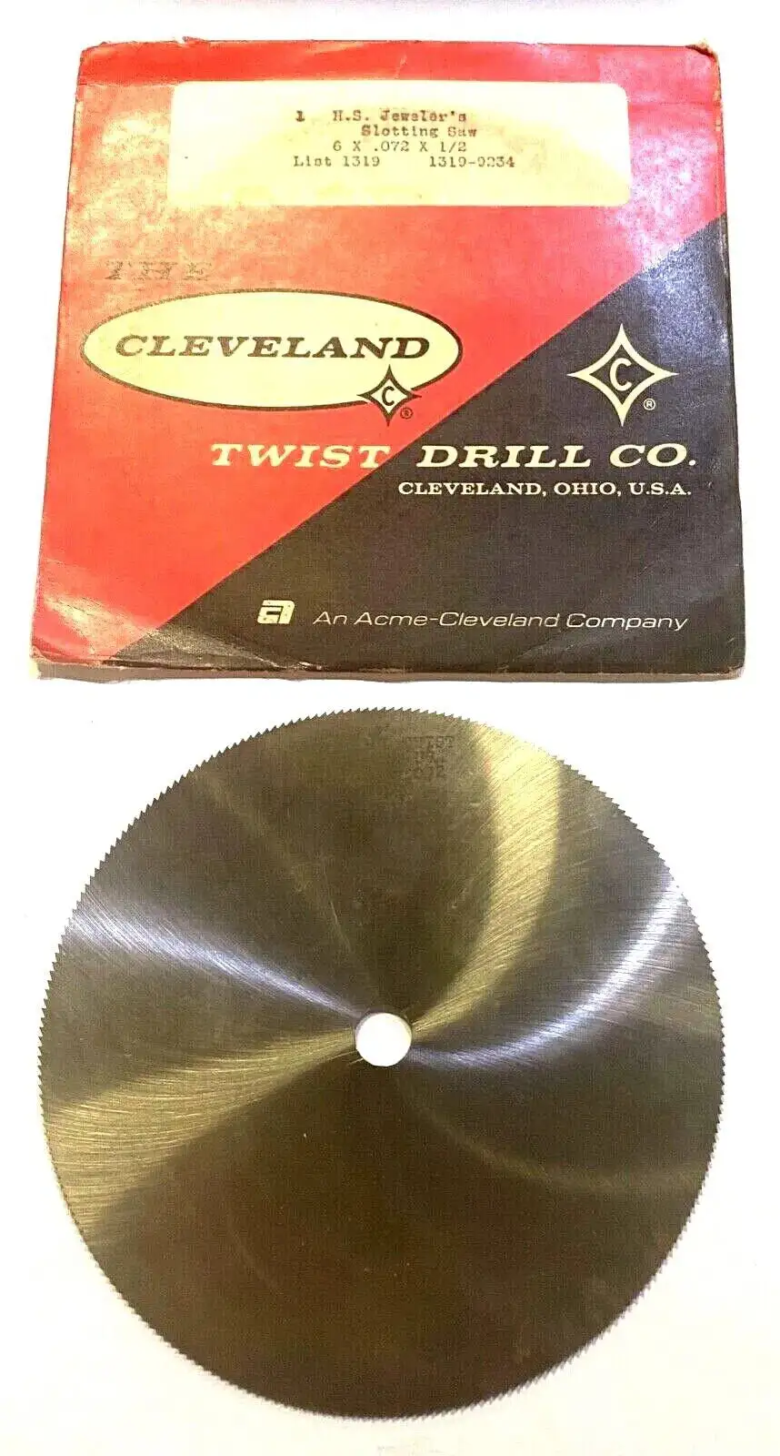 Cleveland Twist 6" x .072 x 1/2" Jewelers Slotting Saw High Speed Steel USA Made