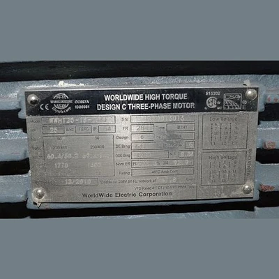 Worldwide High Torque 25 HP Motor