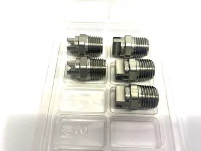 USED SPRAYING SYSTEMS VEEJET STAINLESS STEEL JET NOZZLE TIP