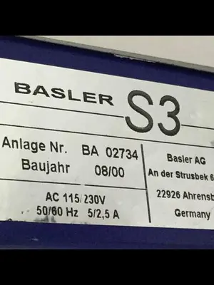 USED BASLER VISION TECHNOLOGIES S3 DVD