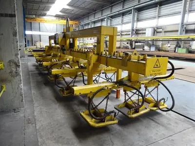 USED GELDOF PNEUMATIC PLATE HOIST 14 TON