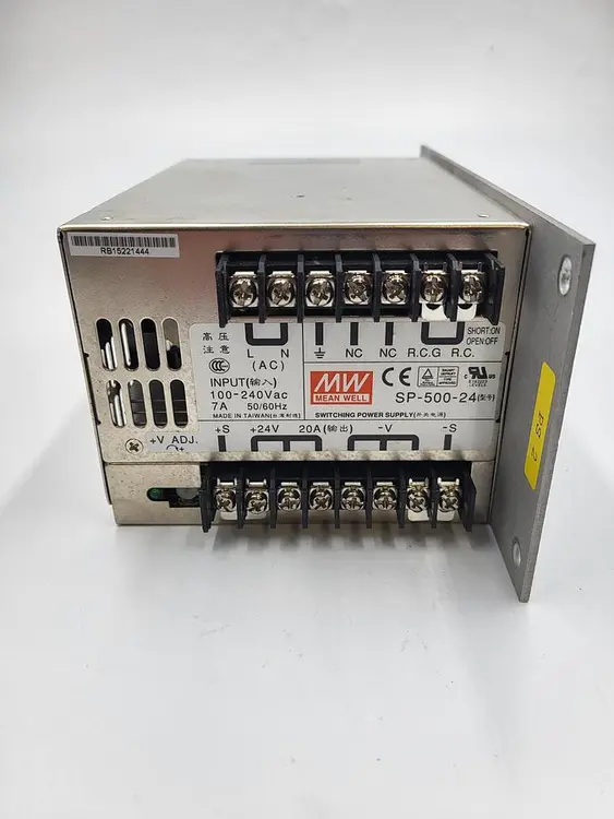 Used MEAN WELL MEAN WELL SWITCHING POWER SUPPLY SP-500-24 ATTACHED TO AN ALUMINUM PLATE Power Supplies | ND Industrial Surplus #1212182