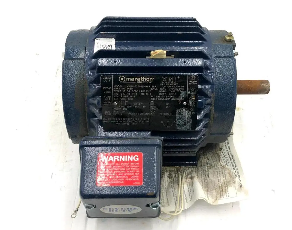 MARATHON MOTORS 145TTTN16576 3-PHASE SEVERE DUTY MOTOR 2 HP 145T FRAME S-145