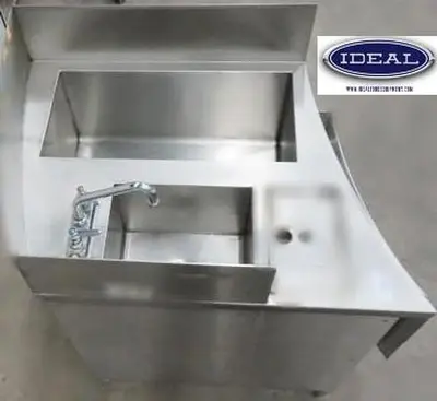 Curved - unique bar sink - ice well combo