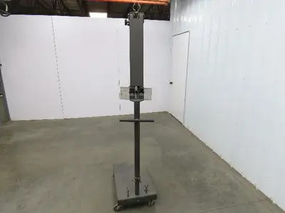 Industrial Floor Stand Adjustable Arm Heavy Duty 26x16" Base Powder Coated Steel