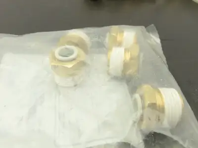 SMC KQ2H10-04AS Male Connector Push Fitting 10mm Tube x 1/2"RC Brass  Lot of 20