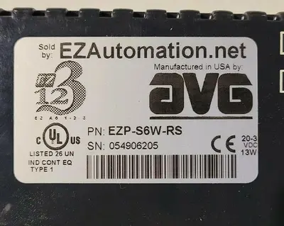 USED AVG EZ AUTOMATION EZP-S6W-RS