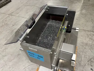 USED WEBER VIBRATORY STEP FEEDER SYSTEM MFS168 SOR 3, C30S1M CONTROLLER