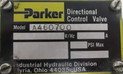 NEW PARKER A460700 CONTROL VALVE