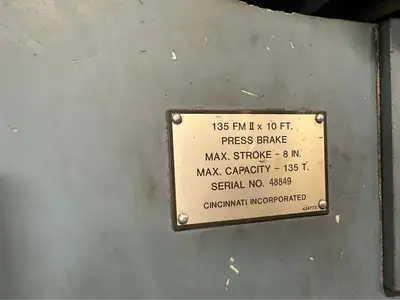 1996 CINCINNATI INC 135FM10 Press Brakes | Asset Exchange Corporation (3)