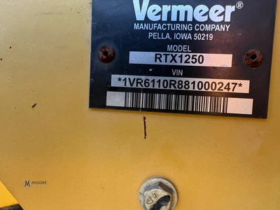 Used 2008 VERMEER RTX1250 Trenchers Tennessee US | Moore Equipment #1516709
