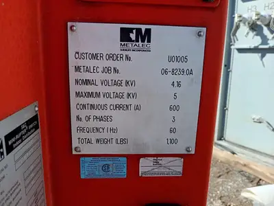 4.16 kV 600 Amp Load Break Switch