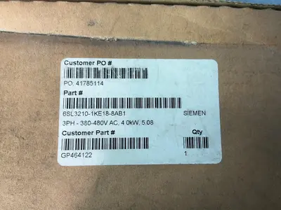 New | in-Stock SIEMENS 6SL32101KE188AB1 Variable Speed Drives Ohio US | HGR 24 #1455454
