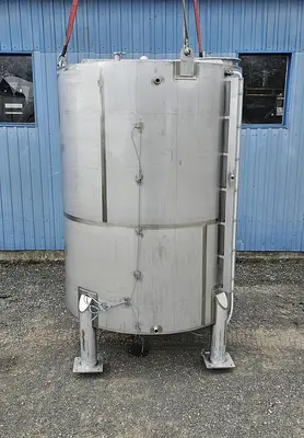 Used ADI Laval 2100 Gallon Tank, 304 Stainless Steel
