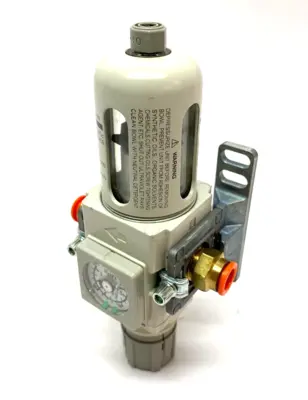 AW20K-N02-1CZ-B | SMC  Modular Filter Regulator 3~30psi Set Press w/ Dual Spacers - New – Open box