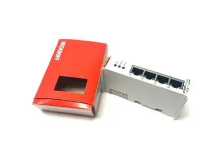 USED BECKHOFF ETHERCAT 4-PORT COMMUNICATION INTERFACE ETHERNET SWITCH PORT