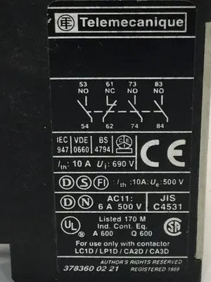 USED TELEMECANIQUE LA1DN31