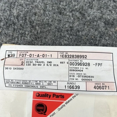 New | in-Stock Fisher Controls 1E832838992 Pump & Valve Parts California US | Davliegogo LLC #1706387