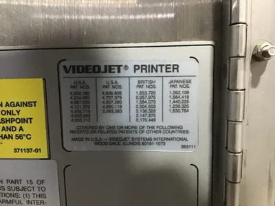 Videojet Inkjet 37E bottle marking machine ink jet printer