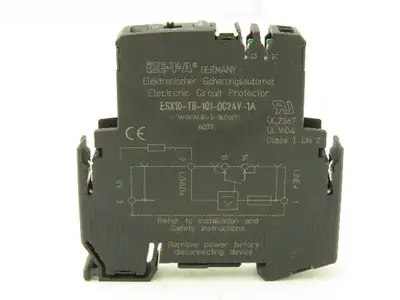 E-T-A ESX10-TB-101-DC24V-1A Circuit Breaker Protector 24VDC 1 Amp DIN Rail ETA