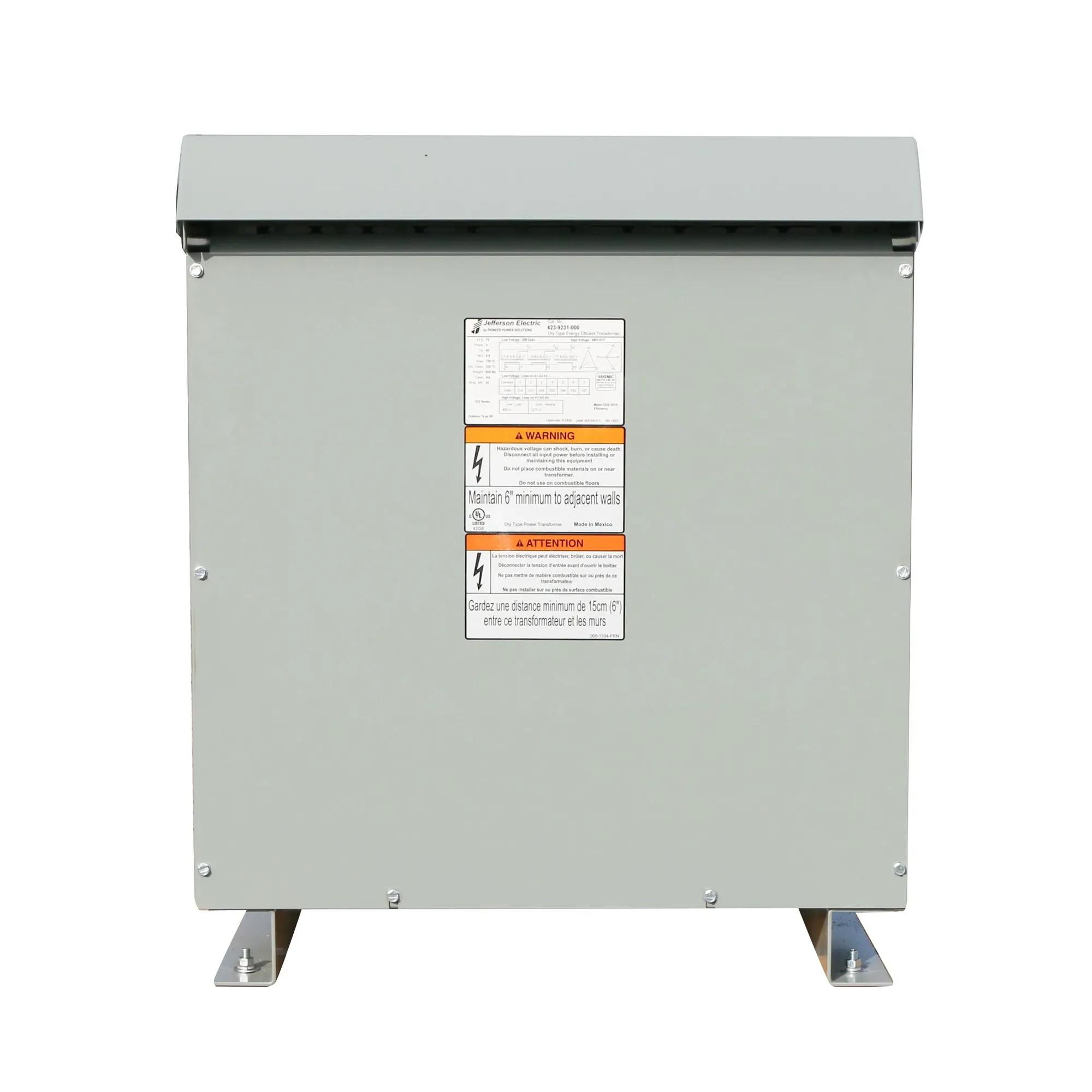 Factory New 30 KVA Dry Type Transformer 480 Delta 208Y/120 10 Year Warranty 423-9194-000
