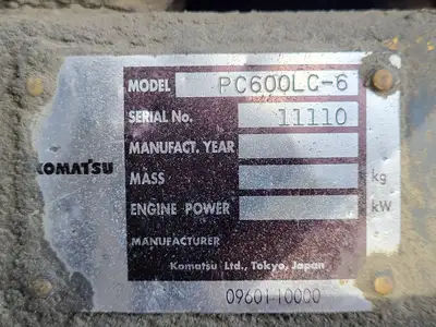 Used 2003 KOMATSU PC600LC-6 Excavators British Columbia CA | Lenmark #281907