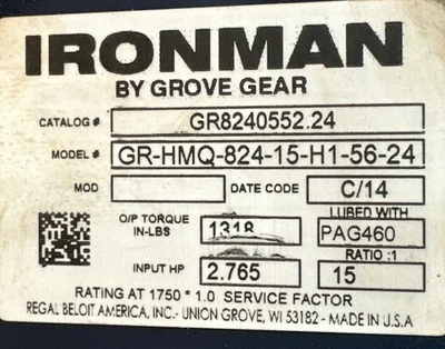 NEW Grove Gear GR8240552.24