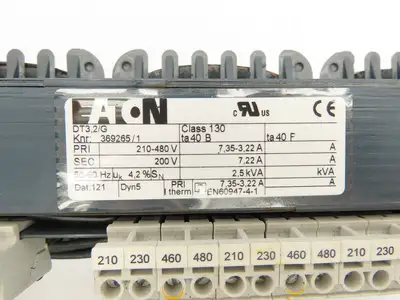 Eaton DT3,2/G Industrial Control Transformer PRI 210-480V SEC 200V 2,5kVA