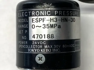 USED TOKYO KEIKI ELECTRONIC PRESSURE SWITCH 0-35MPA 24VDC SHORT LEAD