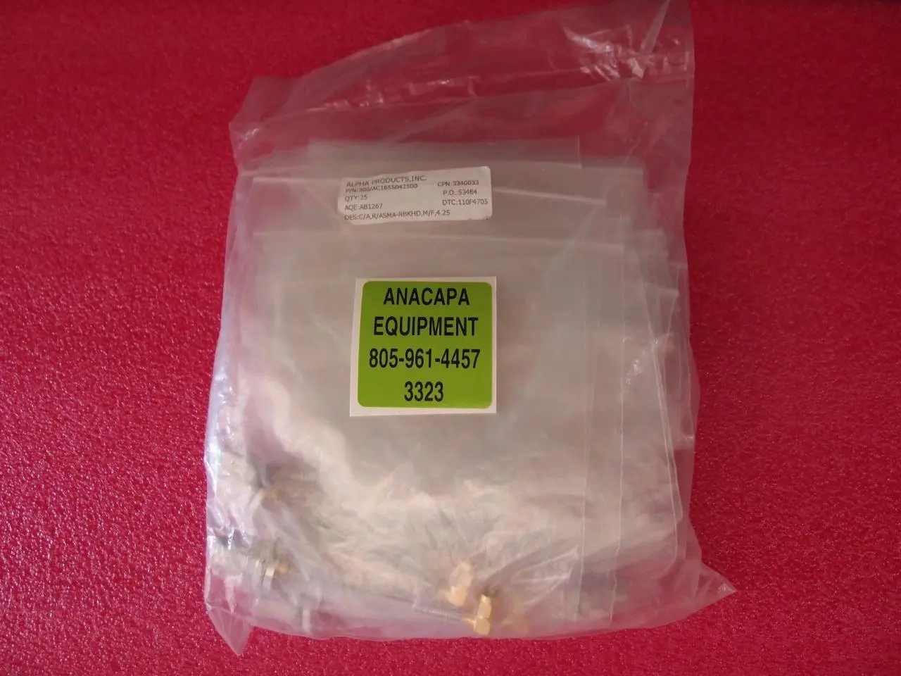 NEW Alpha-Products Inc. 300/AC1655042500   C/A,R/ASMA-NBKHD,M/F,4.25
