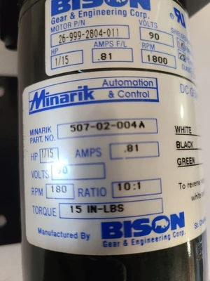 Used BISON Gear Motor Bison Gearmotors California US | Amiron Machinery #723241