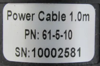 NEW SKS 61-5-10 POWER CABLE 1.0m 61510