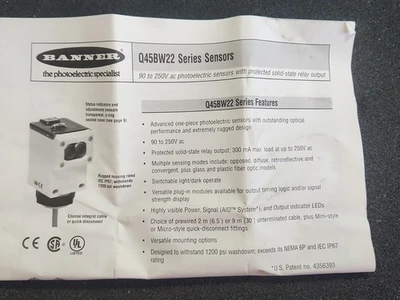 USED Banner Engineering Q45BW22RQ1