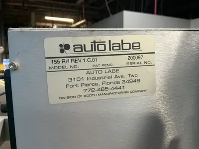 Used AUTO LABE 155 RH REV 1.C01 Pressure Sensitive Labelers Ohio US | HGR 24 #1520831