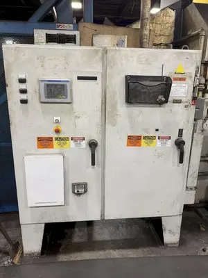 48" X 3-STAGE RANSOHOFF ROTARY DRUM BATCH AUTOMATIC PARTS DEBURR & WASHER SYSTEM, NEW 2013: YOBRO #24300