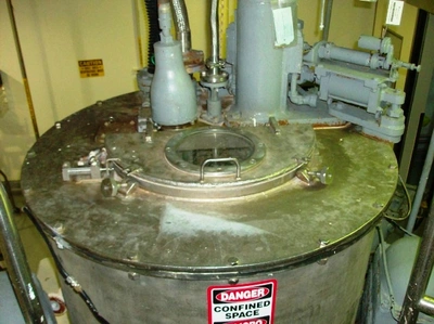 Western States 40 x 24 Quadramatic perforate basket centrifuge, 316SS.