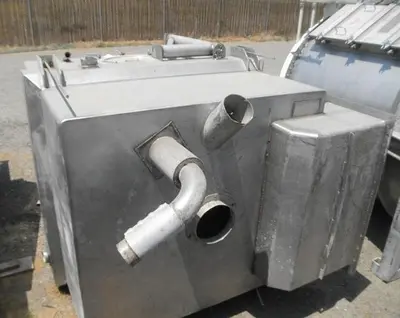 Hopper, 150 CF, S/st, 5' X 4.5' X 5.5', Anderson Dahlen, #S741237