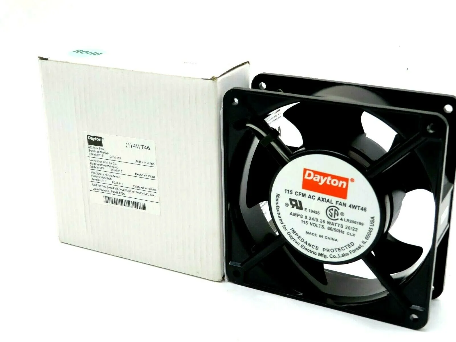 NEW DAYTON 4WT46 AC AXIAL FAN 115V