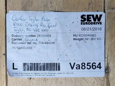 New | in-Stock 2018 SEW-EURODRIVE X2FS140/HU/B Gearboxes British Columbia CA | Lenmark #268260