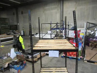 Adjustable Black Metal Frame Built to Fit Onto Pallets - Perfect for Projects