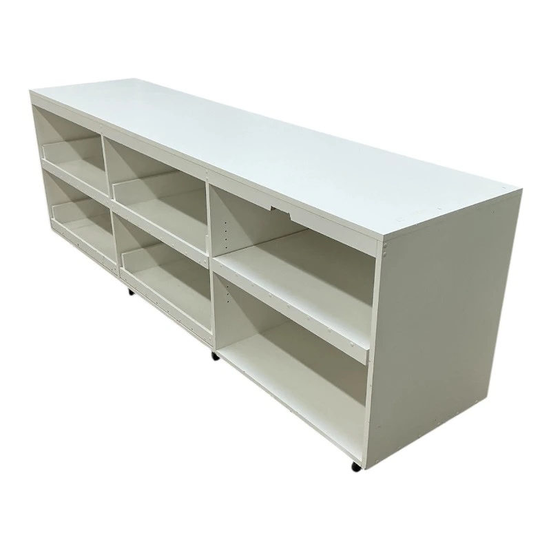 Six Cubby Tv Stand/ Media Console w/ 4 pull-out Shelves 8x2x3