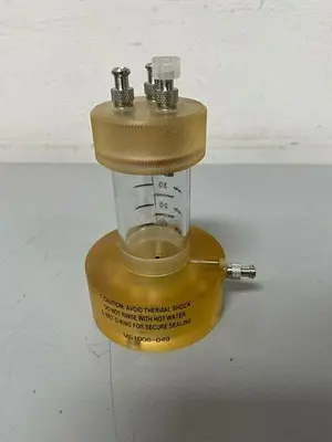 USED ACRYLIC 40ML VS1006-049 VESSEL W/ MULTIPLE .25" FITTINGS