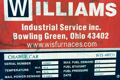 WILLIAMS INDUSTRIAL SERVICE Charge Car 36x48 Charge Car - Double Ended - Double Position | Heat Treat Equipment Co. (5)