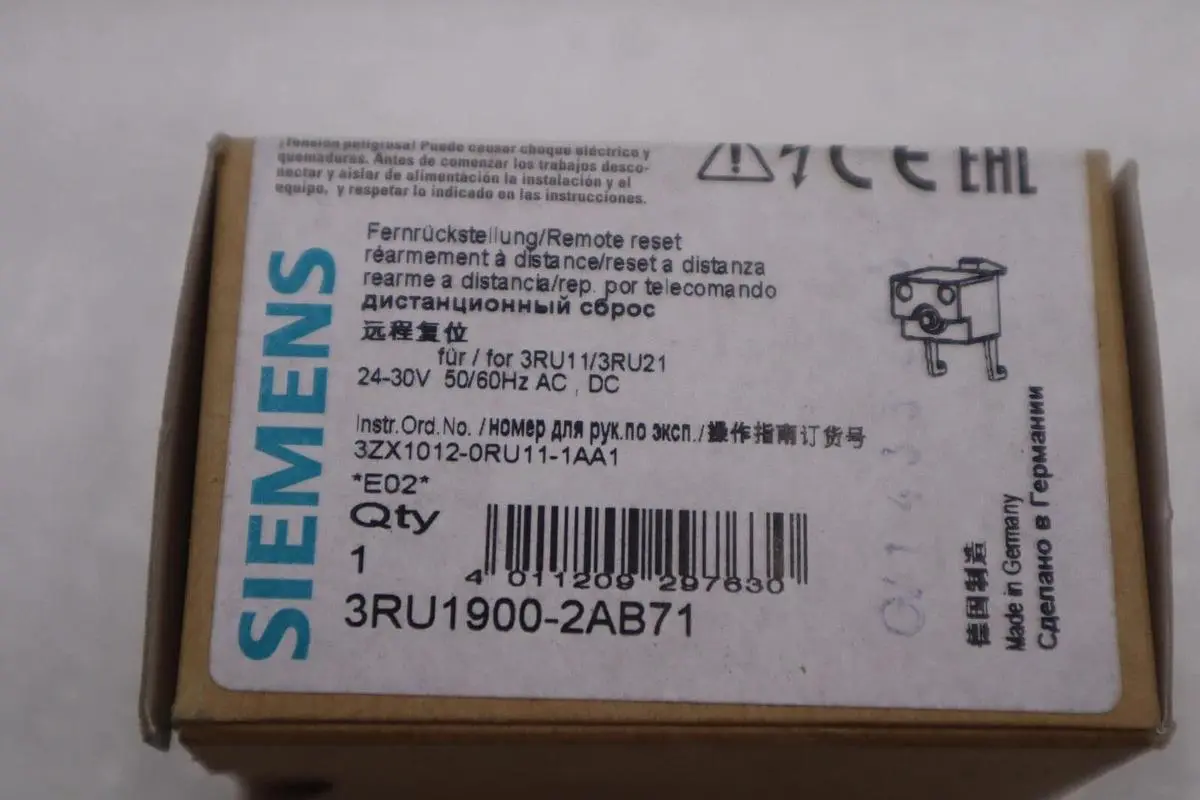 NEW OPEN BOX SIEMENS 3RU1900-2AB71 REMOTE RESET MODULE STOCK 5436