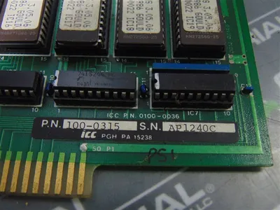 International Cybernetics Corporation 100-0315 Control Board 0100-0036 Used