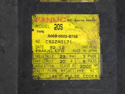 Used FANUC 20S Servo Motors Ohio US | HGR 24 #861449