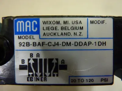 USED MAC VALVES INC 92B-BAF-CJ4-DM-DDAP-1DH